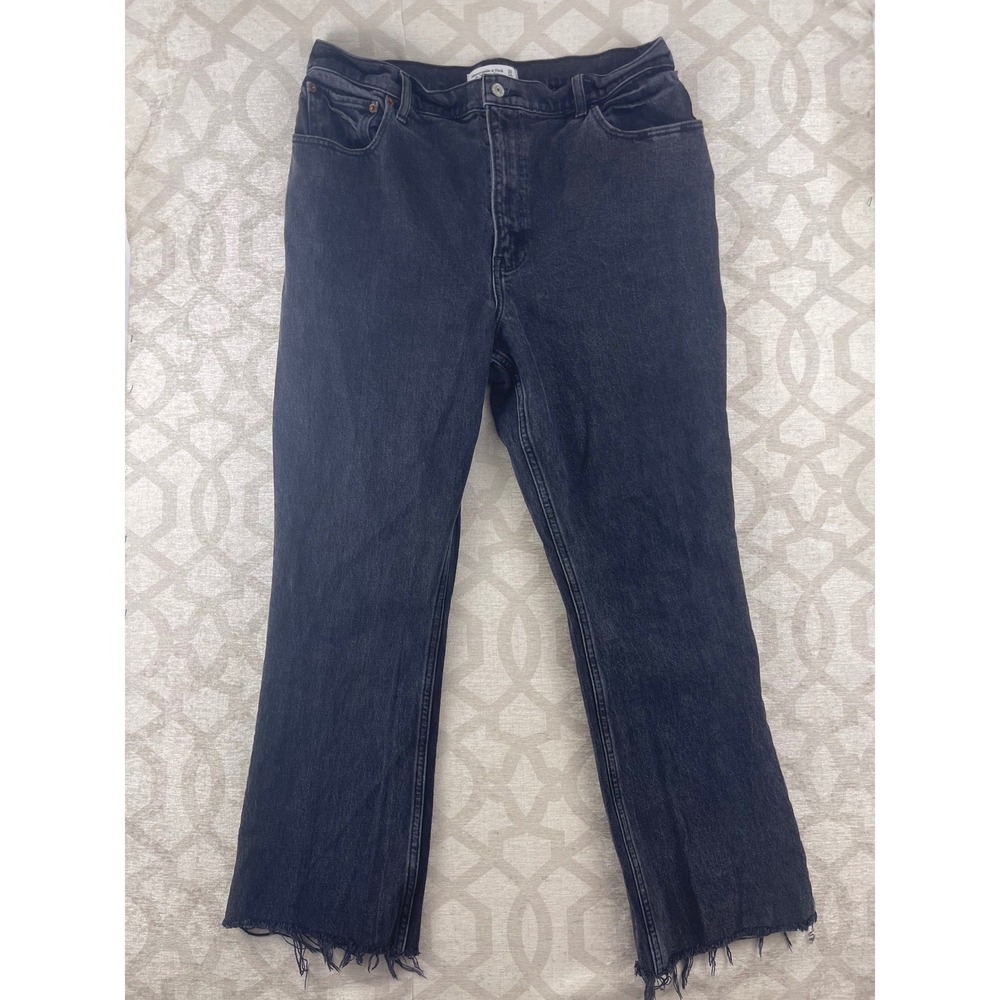 Abercrombie & Fitch‎ 70s Vintage Flare Womens 32 14R Black Ultra High Rise Jeans